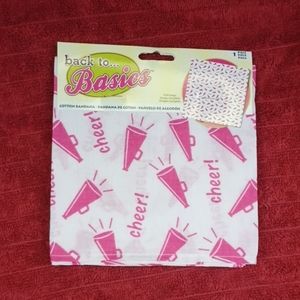 NWOT 3/$10 Back to Basics "Cheer!"  Bandana